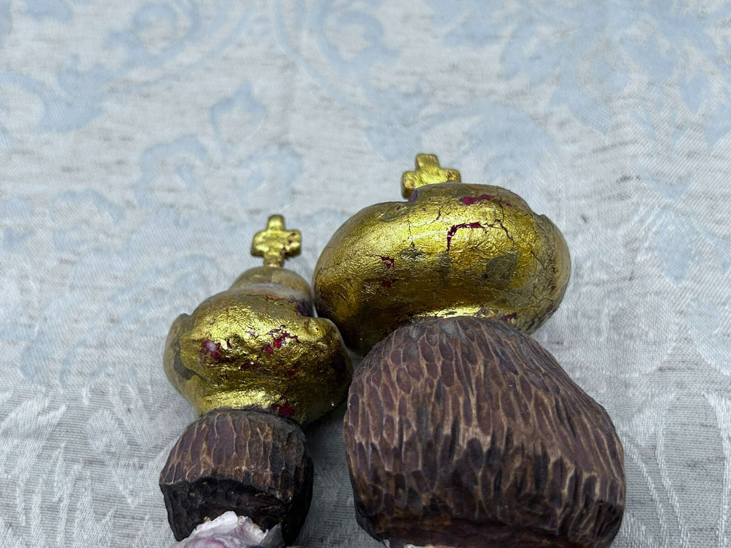 Alte Vintage Heiligenfigur Holz gefasst Heilige Maria Jesus nach antikem Vorbild