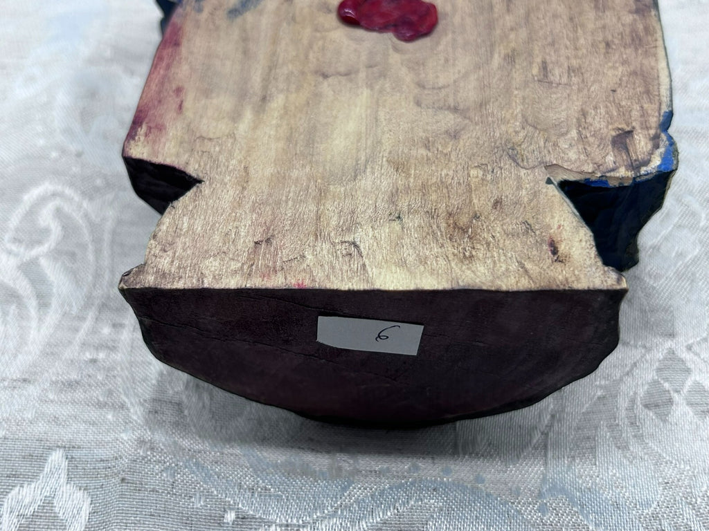 Alte Vintage Heiligenfigur Holz gefasst Heilige Maria Jesus nach antikem Vorbild