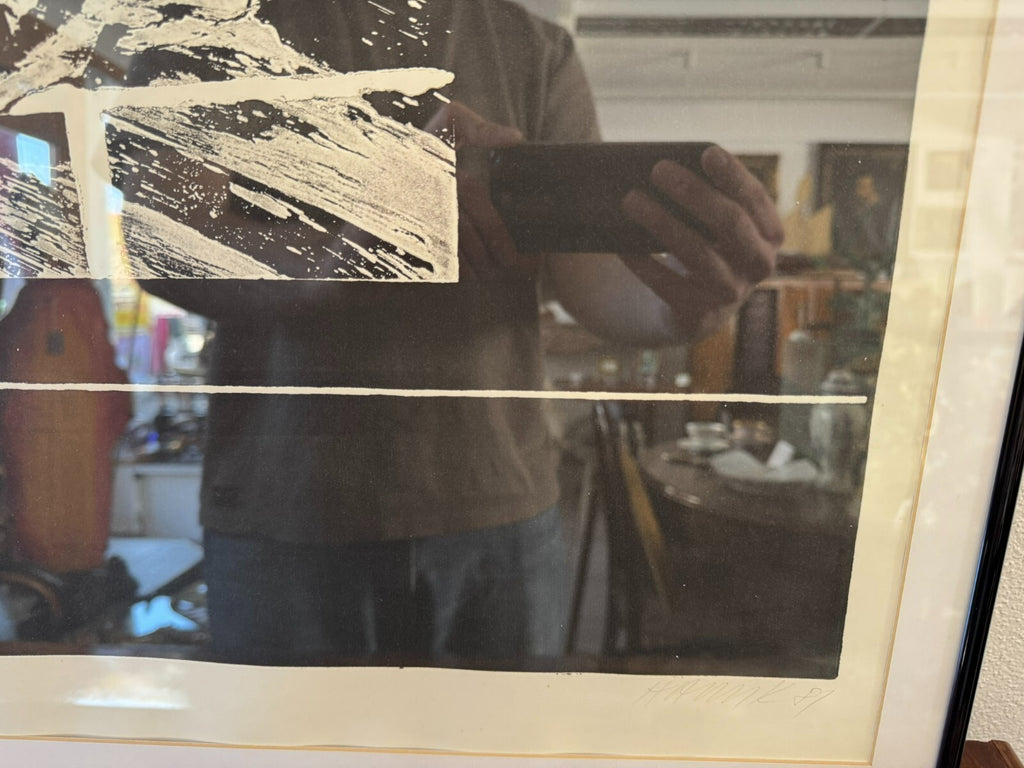 Signierte Lithografie Hinter Glas die Läufer 7/50