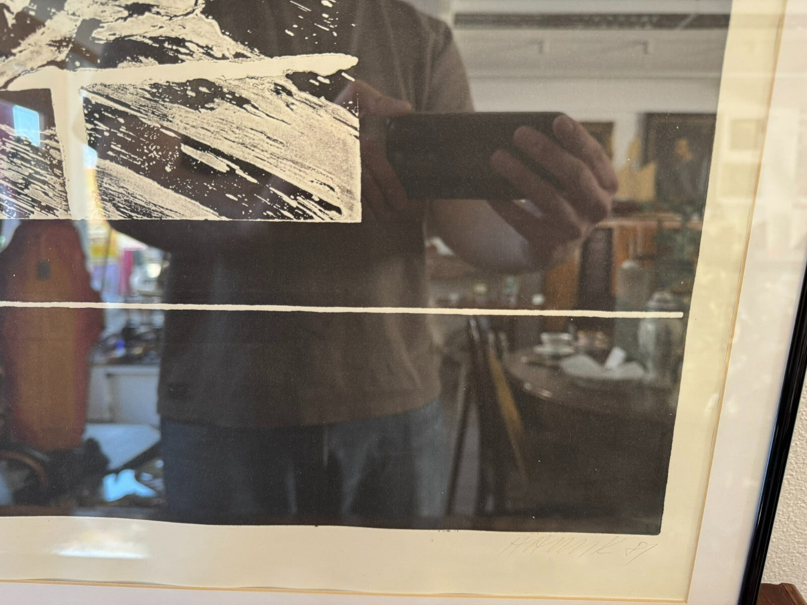 Signierte Lithografie Hinter Glas die Läufer 7/50