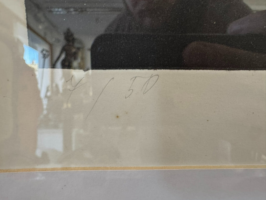 Signierte Lithografie Hinter Glas die Läufer 7/50