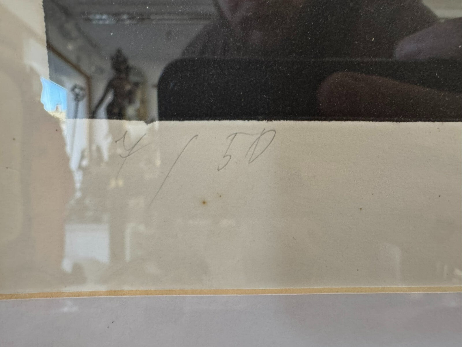 Signierte Lithografie Hinter Glas die Läufer 7/50
