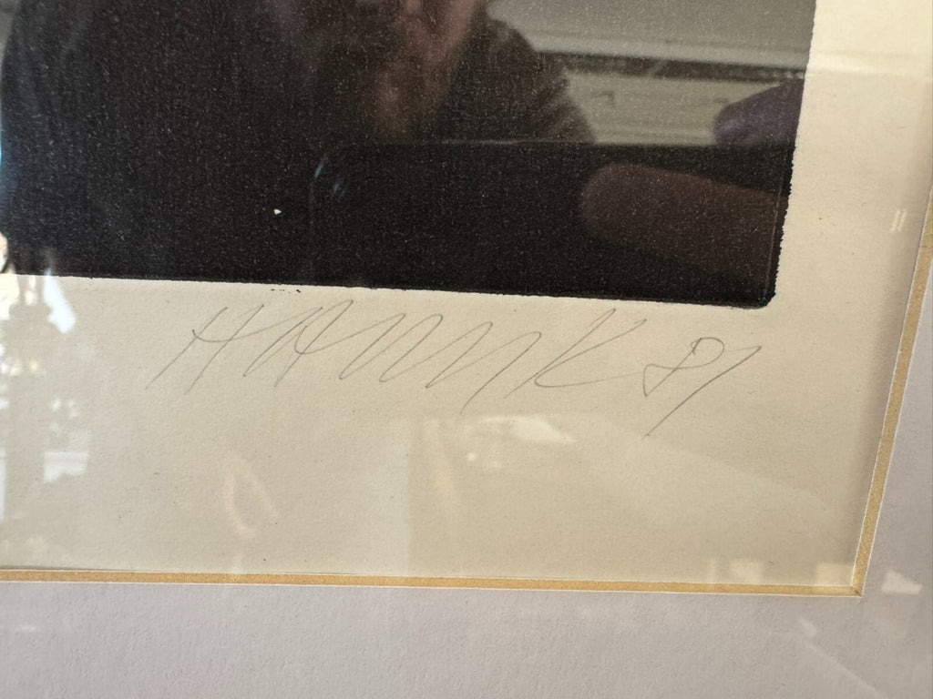 Signierte Lithografie Hinter Glas die Läufer 7/50