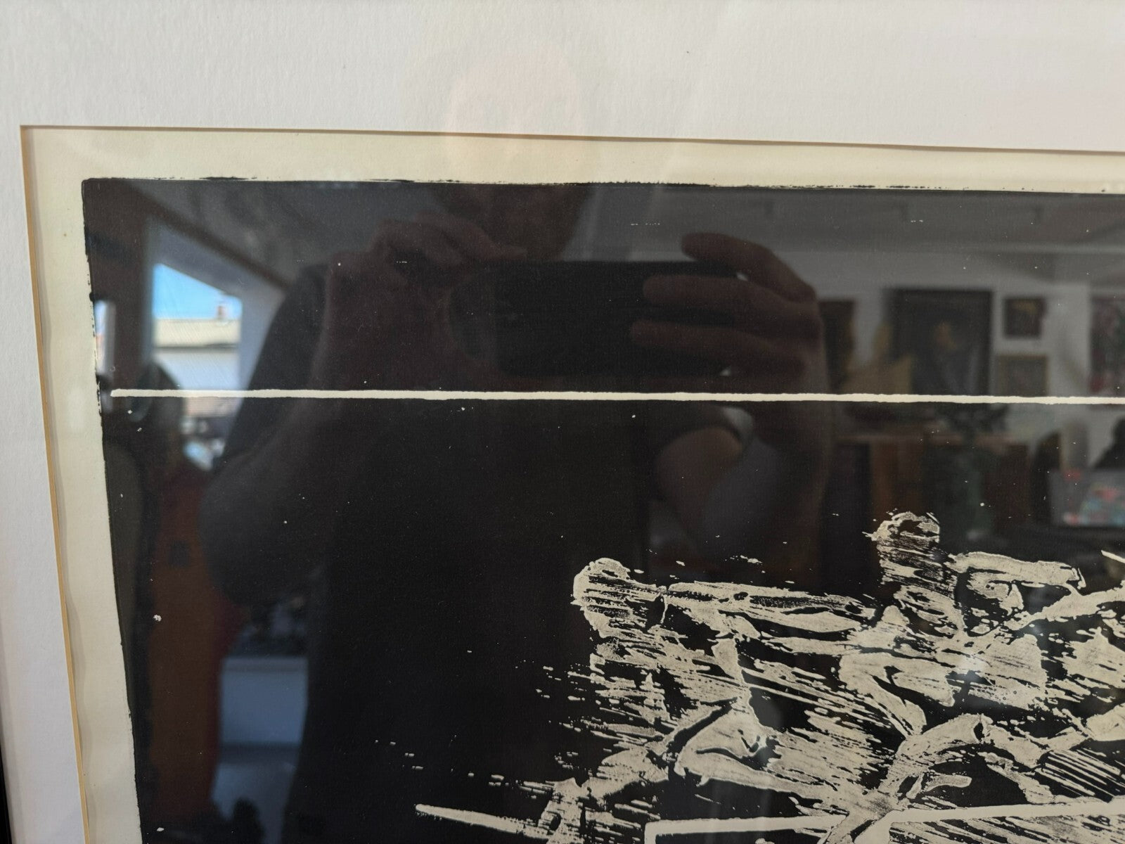 Signierte Lithografie Hinter Glas die Läufer 7/50
