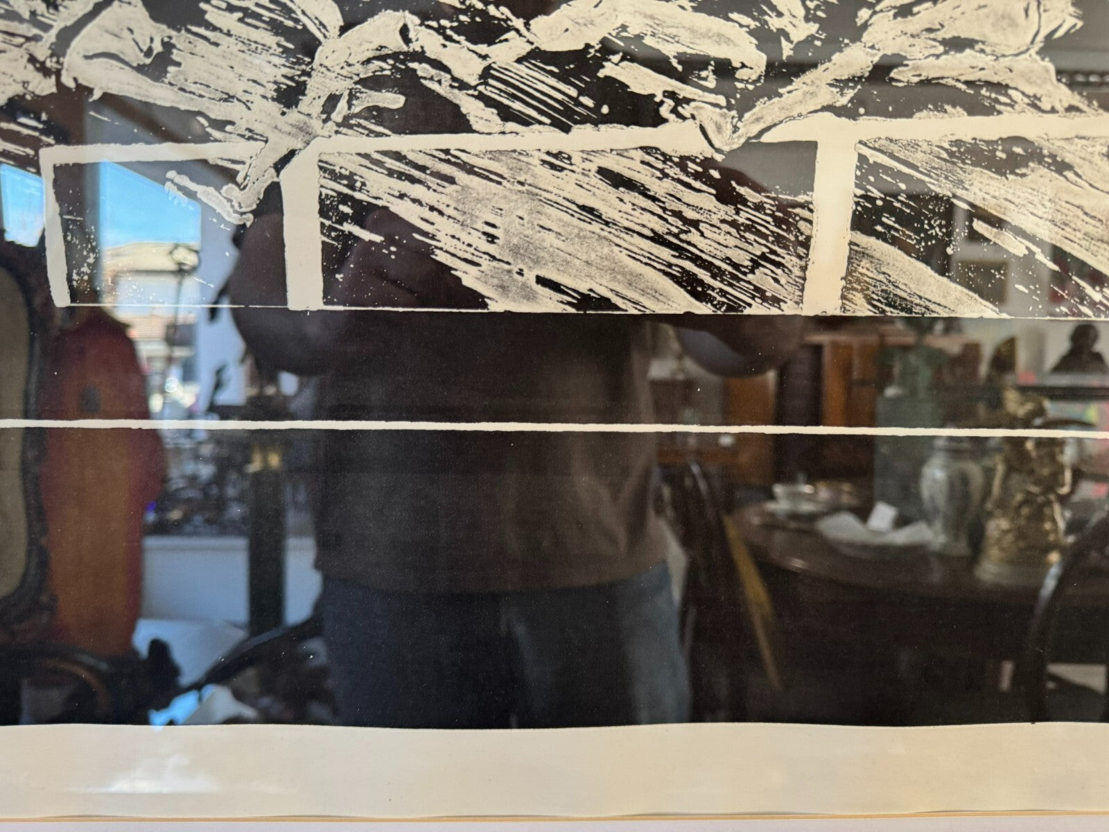 Signierte Lithografie Hinter Glas die Läufer 7/50