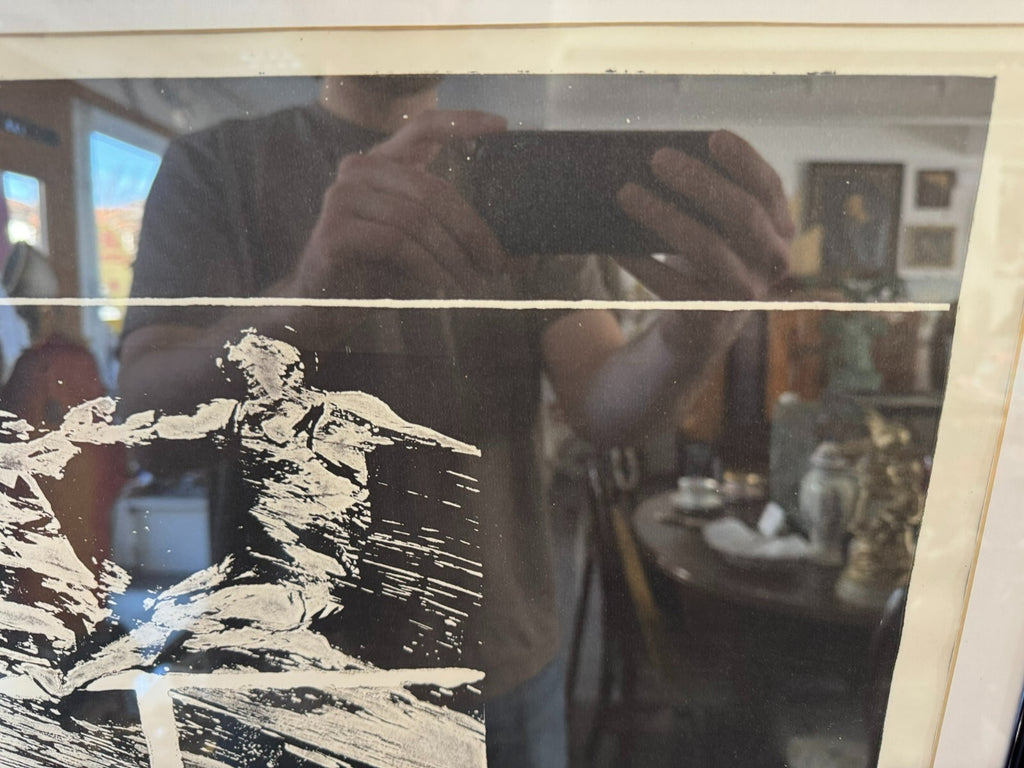 Signierte Lithografie Hinter Glas die Läufer 7/50