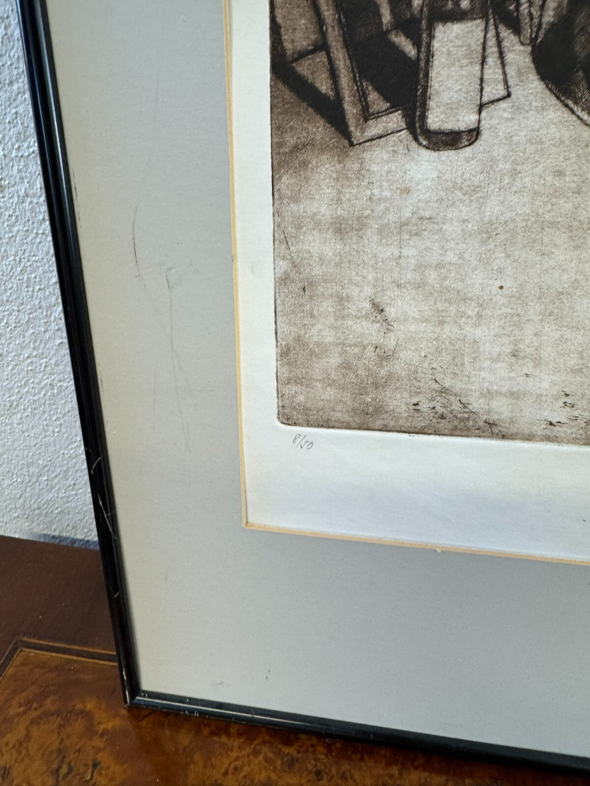 Jan Mentlík (1929) Signierte Lithografie ein Verliebter Pierot 8/50