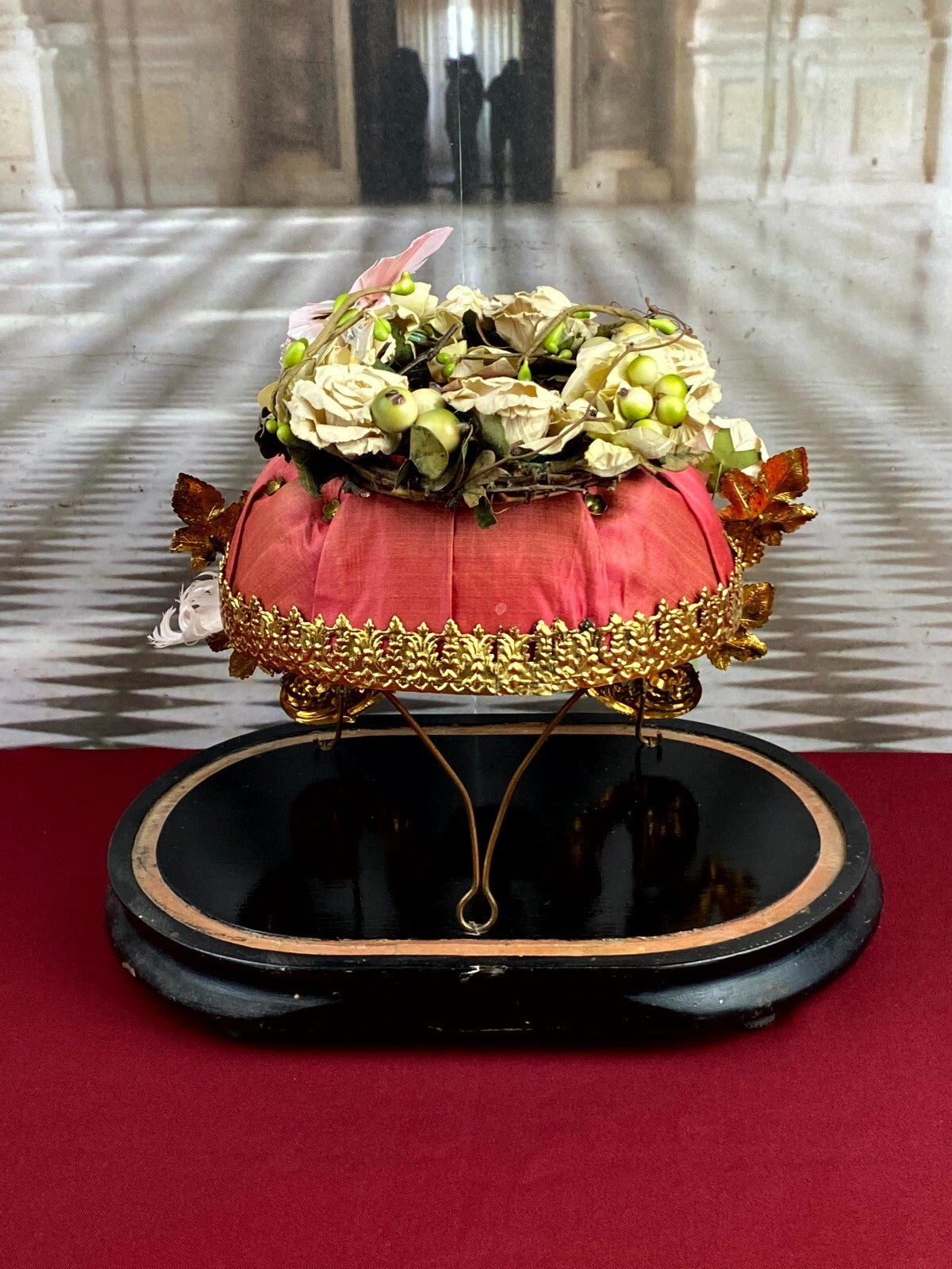Globe De Mariee Hochzeit Andenken Frankreich Napoleon Iii Blumen Vogel 40cm