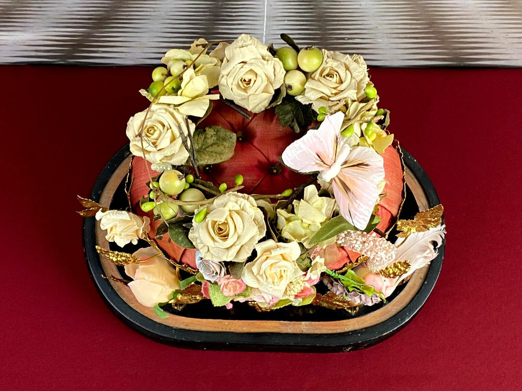 Globe De Mariee Hochzeit Andenken Frankreich Napoleon Iii Blumen Vogel 40cm