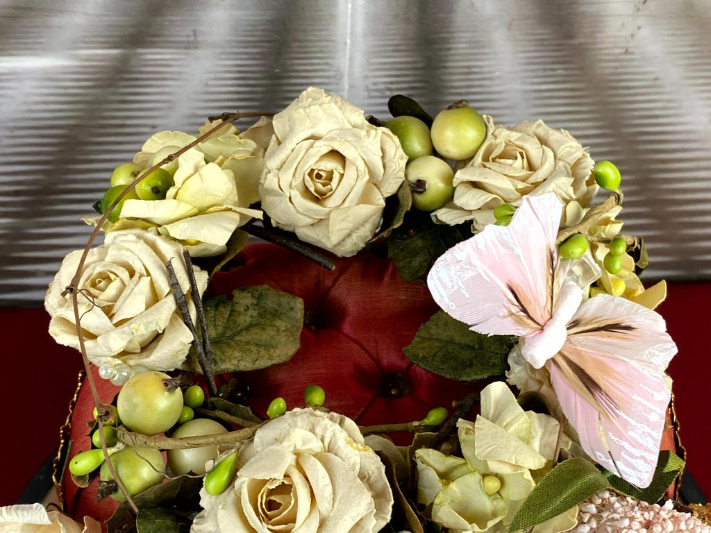 Globe De Mariee Hochzeit Andenken Frankreich Napoleon Iii Blumen Vogel 40cm