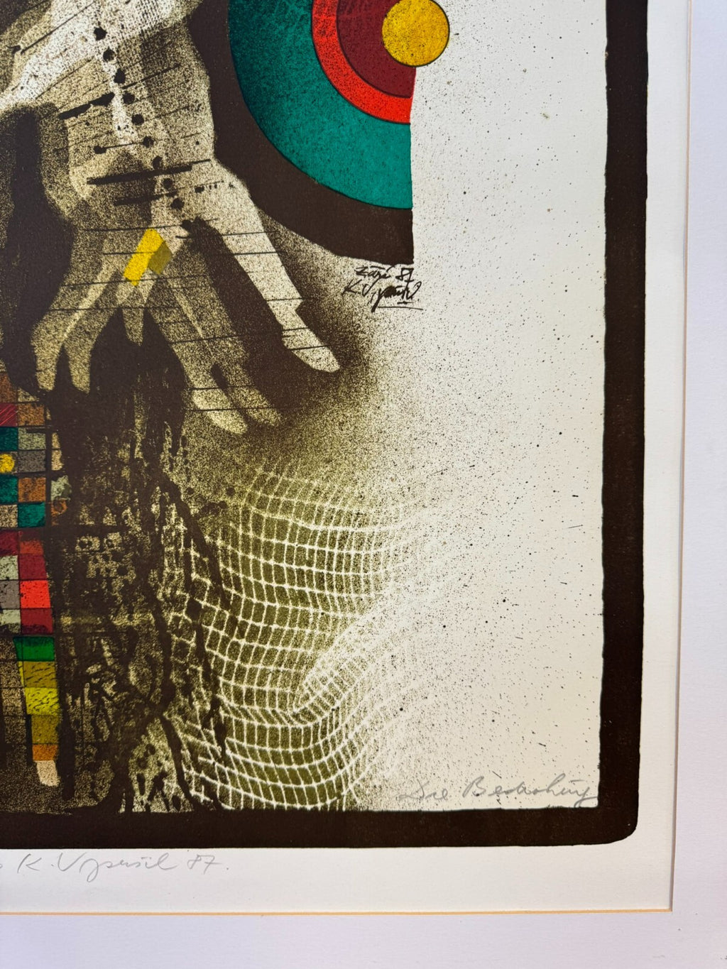 Karel Vysusil (1926-2014) Signierte Lithografie die Bedrohung 28/30