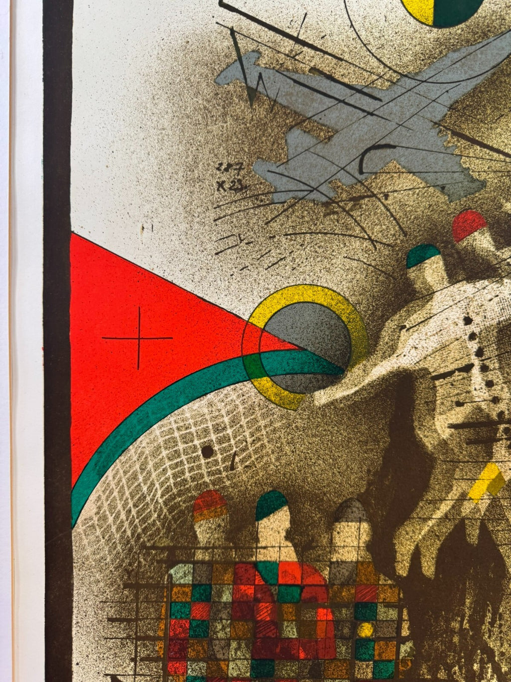 Karel Vysusil (1926-2014) Signierte Lithografie die Bedrohung 28/30
