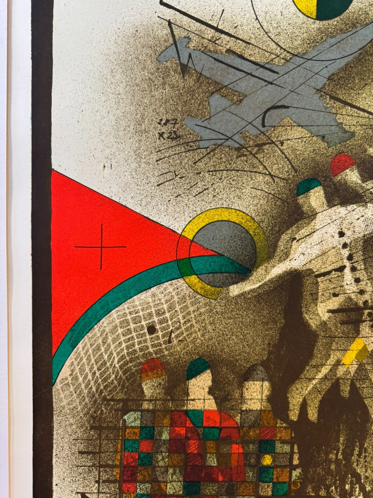 Karel Vysusil (1926-2014) Signierte Lithografie die Bedrohung 28/30