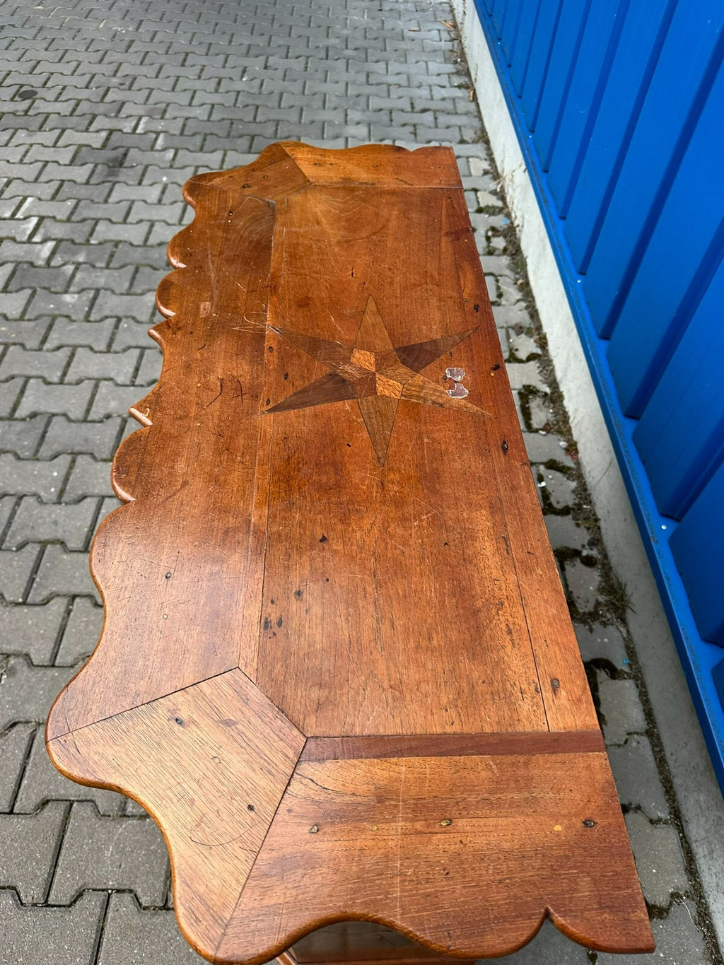 Antike Barockkommode Barock Kommode Mahagoni massiv Stern Intarsien Holland 18JH