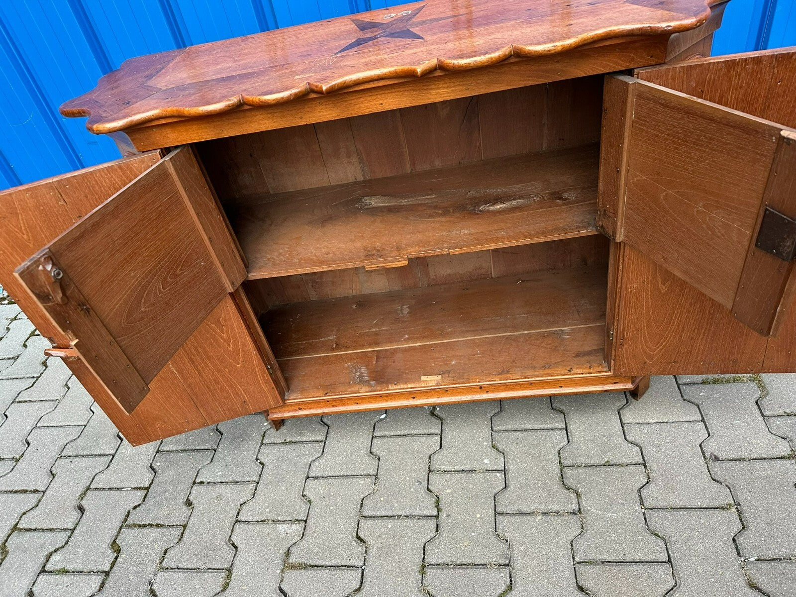 Antike Barockkommode Barock Kommode Mahagoni massiv Stern Intarsien Holland 18JH