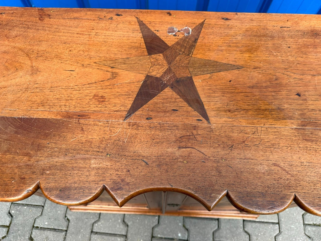 Antike Barockkommode Barock Kommode Mahagoni massiv Stern Intarsien Holland 18JH