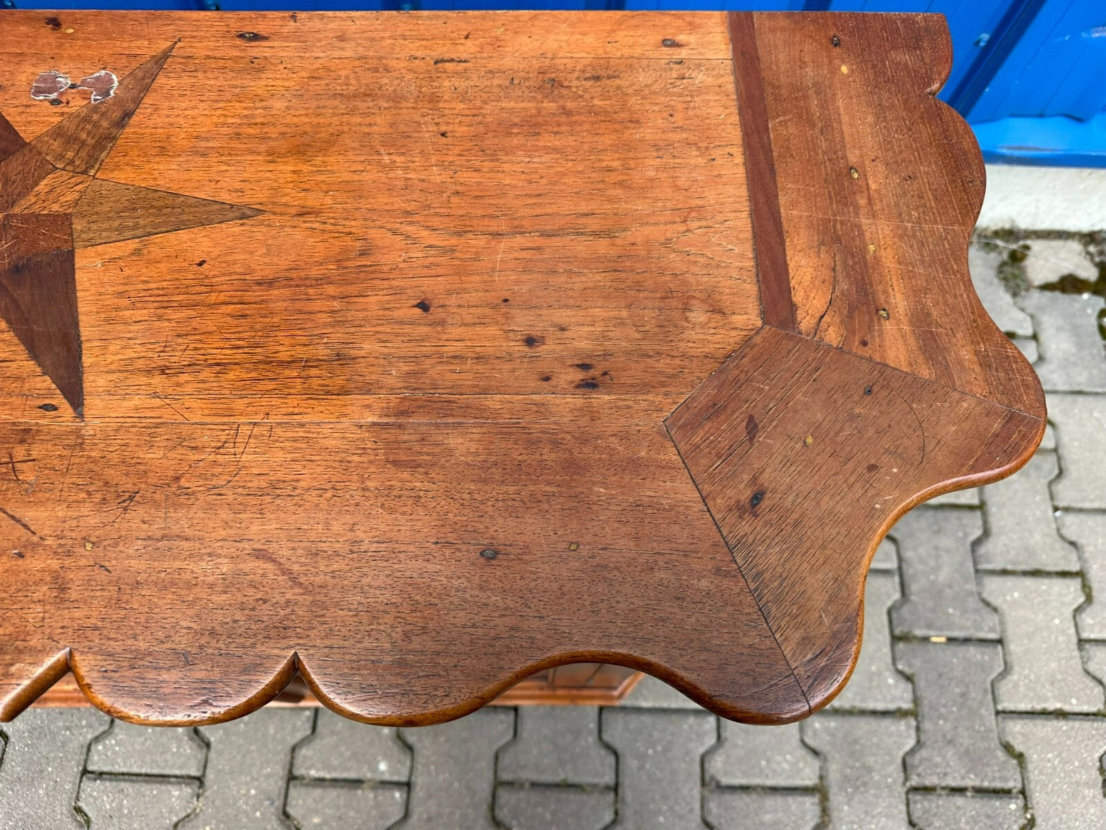 Antike Barockkommode Barock Kommode Mahagoni massiv Stern Intarsien Holland 18JH