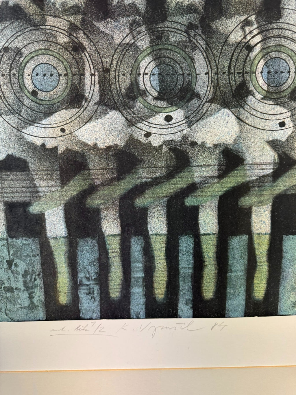 Karel Vysusil (1926-2014)SIGNIERTE Lithografie in Passepartout gerahmt