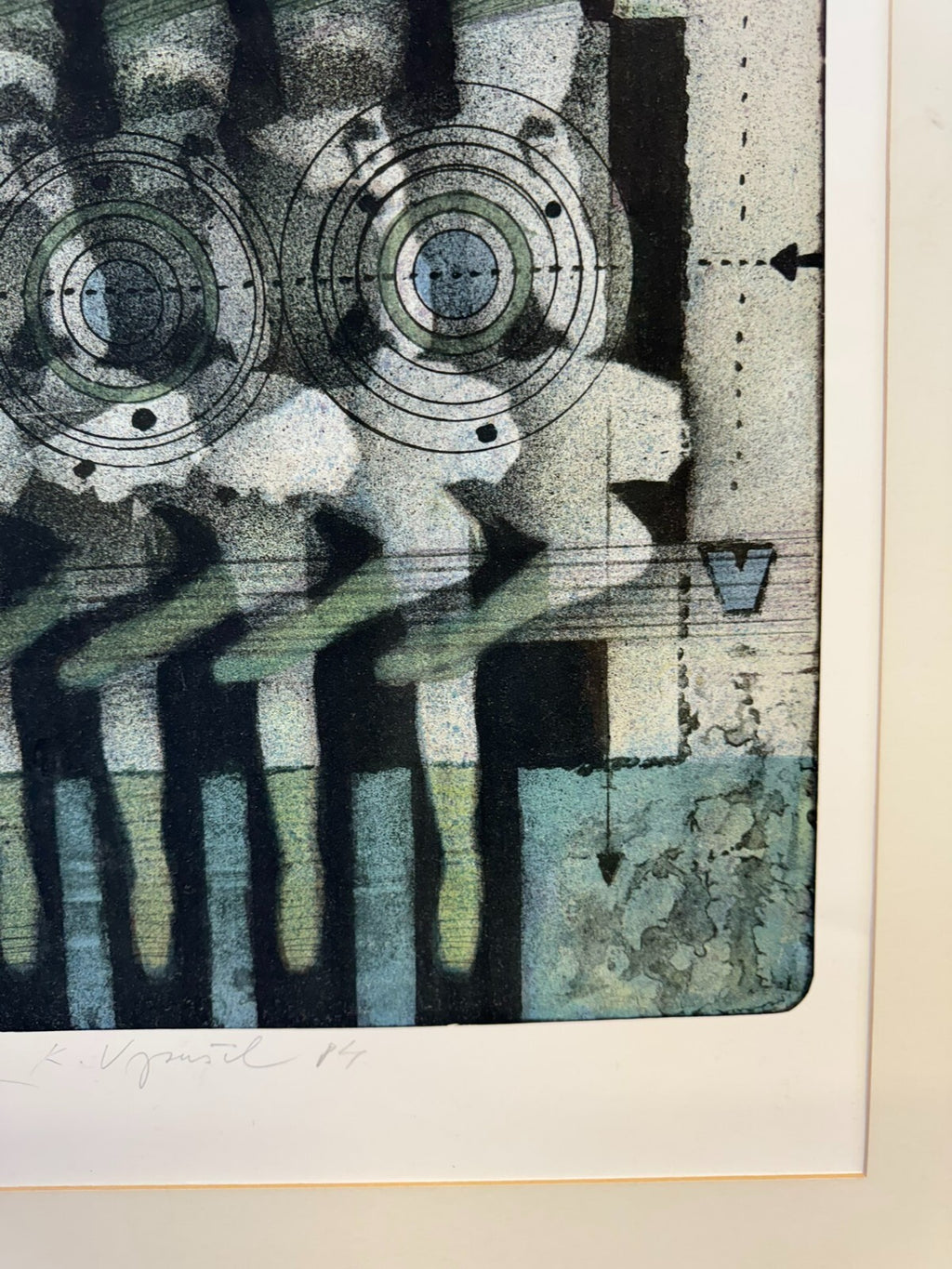 Karel Vysusil (1926-2014)SIGNIERTE Lithografie in Passepartout gerahmt