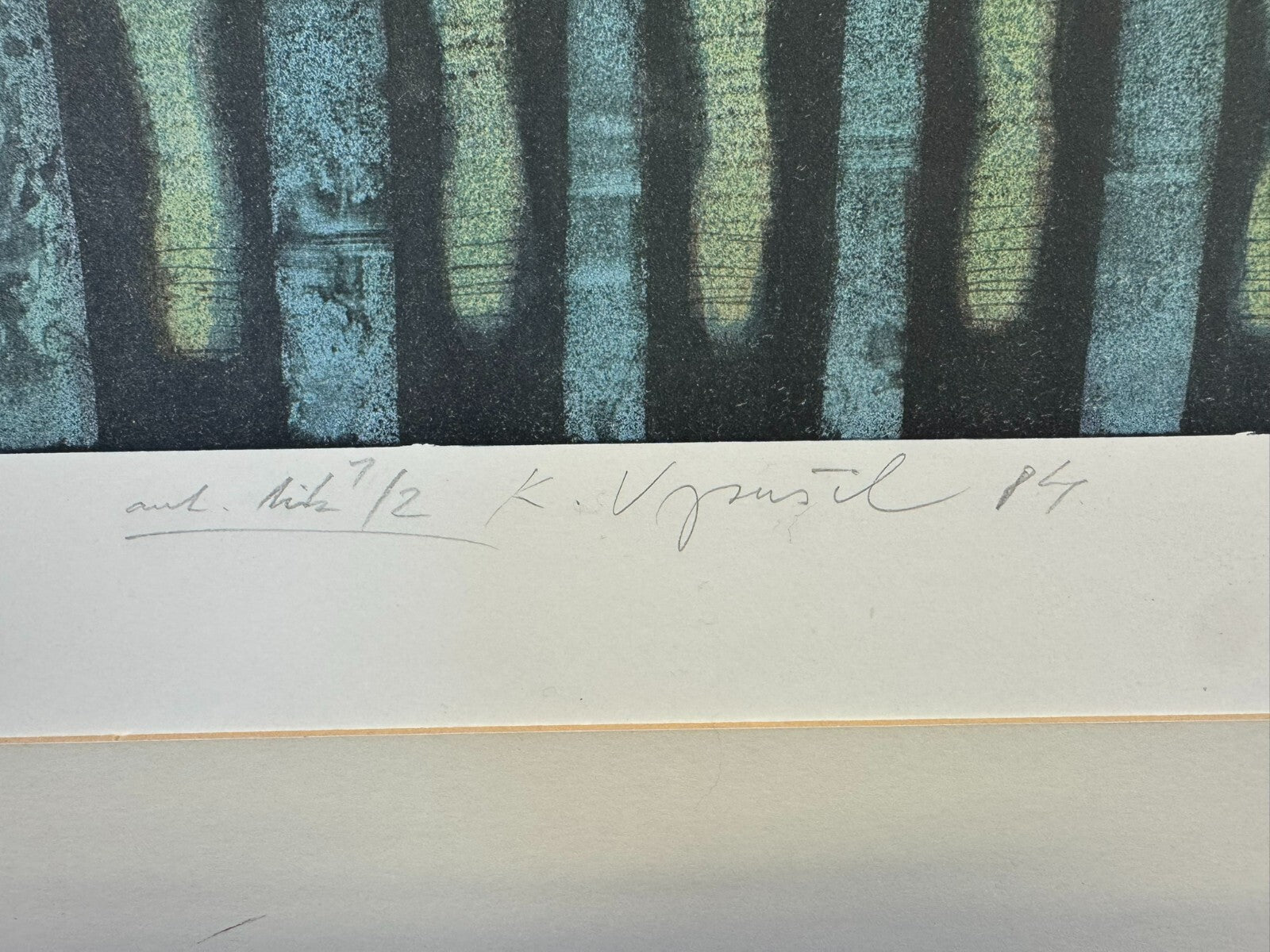 Karel Vysusil (1926-2014)SIGNIERTE Lithografie in Passepartout gerahmt