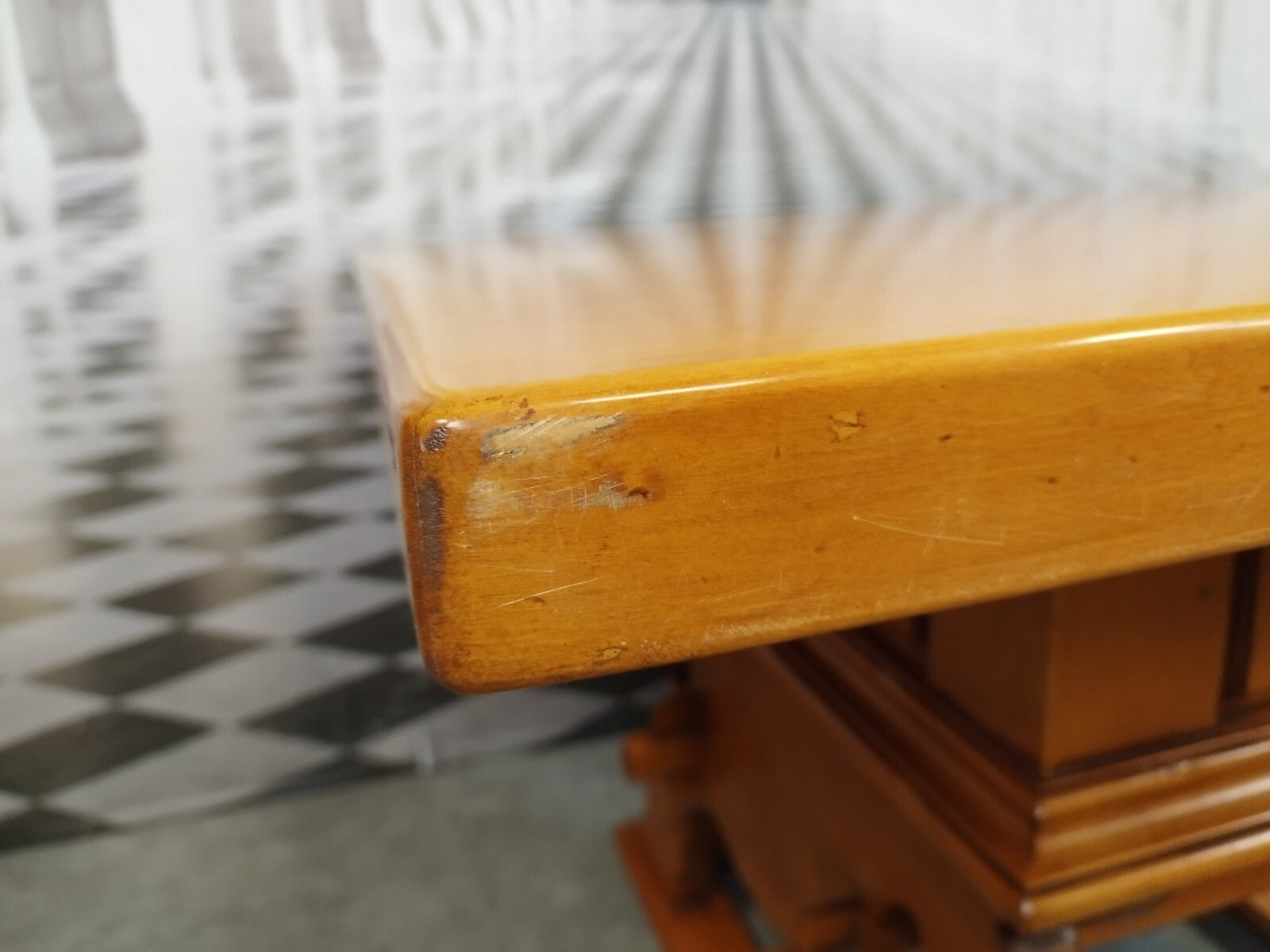 Alter Barocktisch Tisch in Barock Stil 20 tes Jhdt Holz massiv Landhaus Esstisch