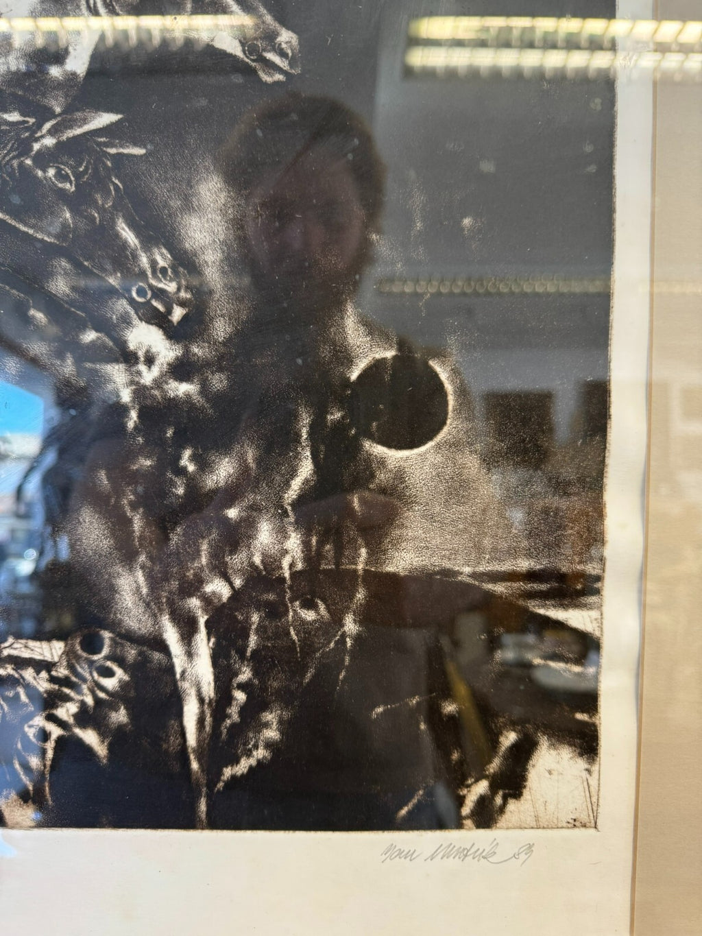 Jan Mentlík (1929) Signierte Lithografie Hinter Glas König auf Pferd