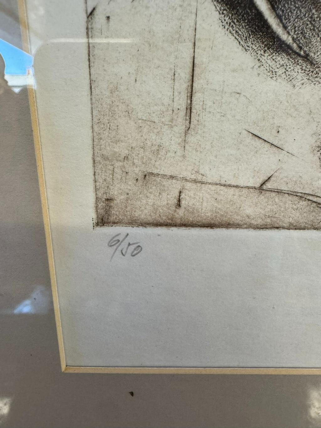 Jan Mentlík (1929) Signierte Lithografie Hinter Glas König auf Pferd