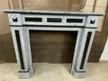 ANTIKE KAMINUMRANDUNG MARMOR KAMIN UM 1920 ART DECO ARABESQUE ZWEI FARBIG