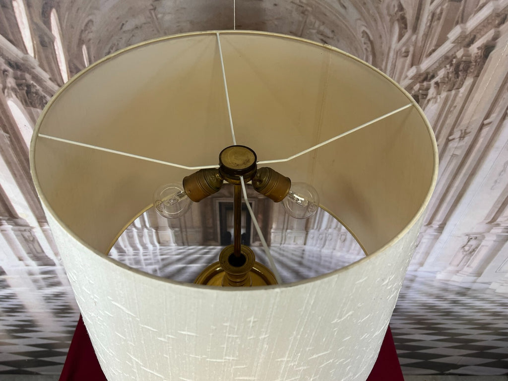 Paar Tischleuchten Messing Barock Form Barockleuchter Stillampen 2x Lampe