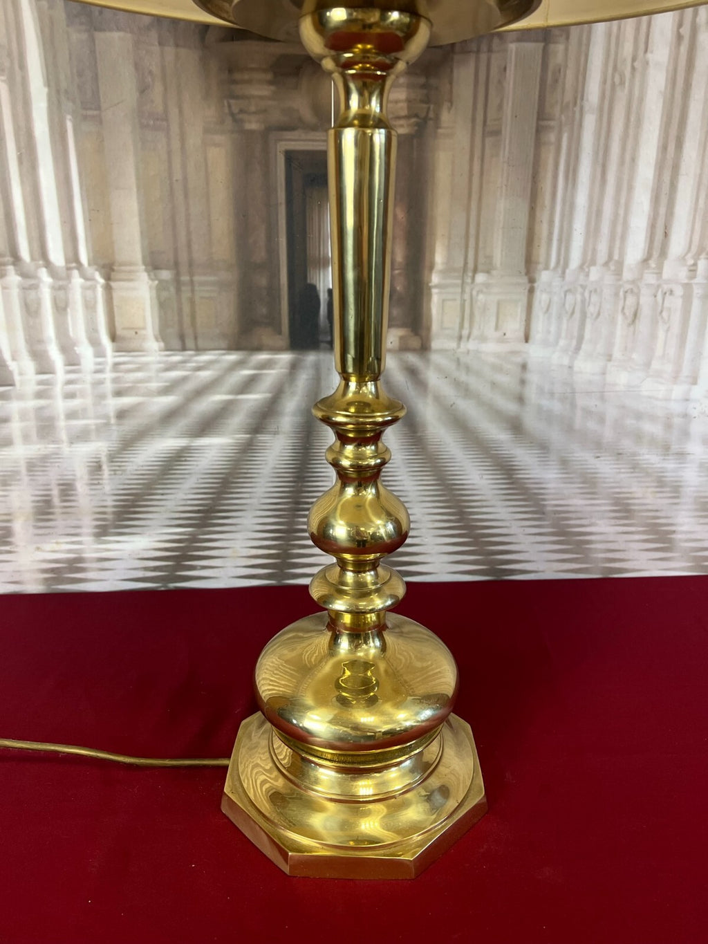 Paar Tischleuchten Messing Barock Form Barockleuchter Stillampen 2x Lampe