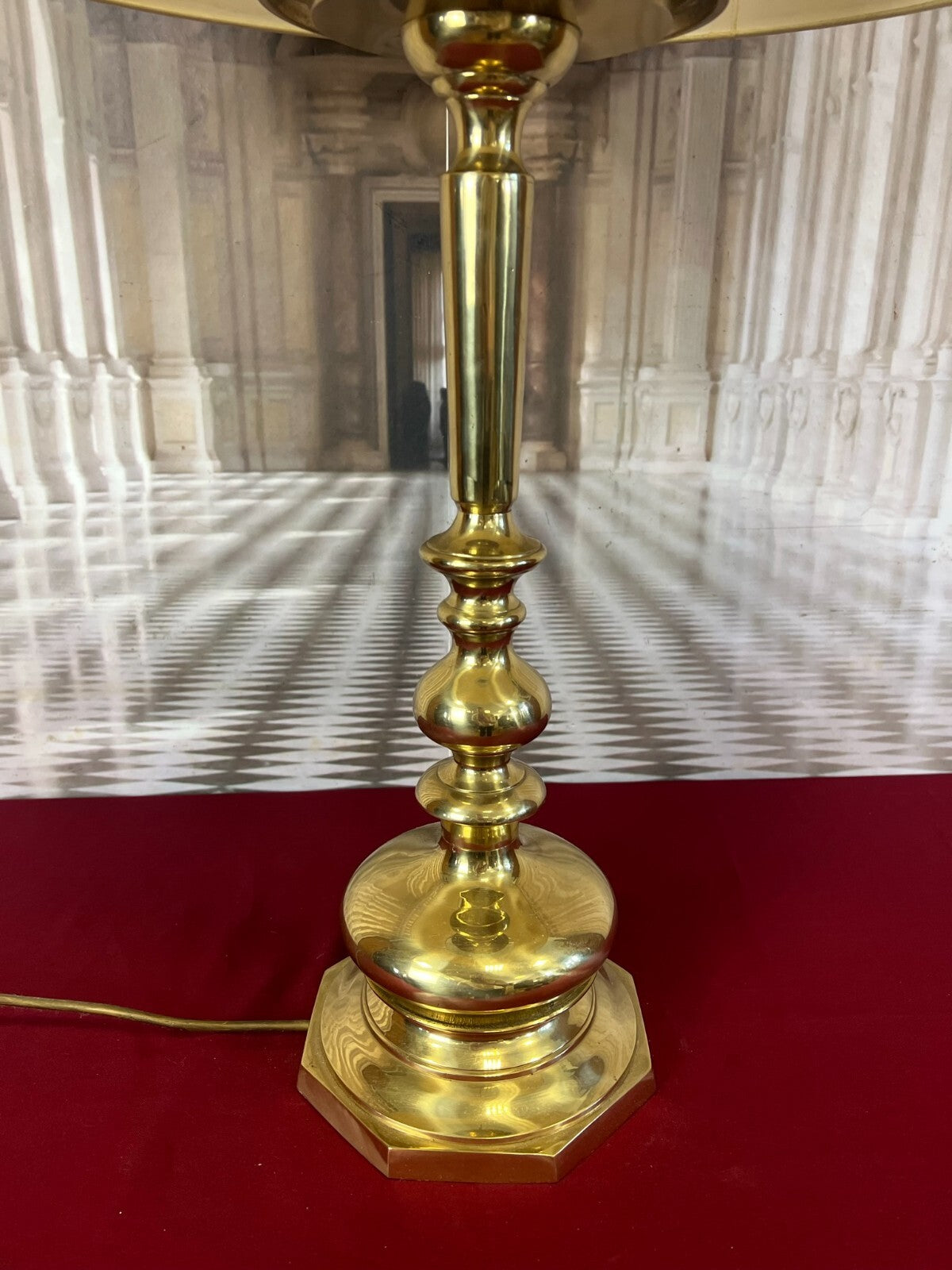 Paar Tischleuchten Messing Barock Form Barockleuchter Stillampen 2x Lampe