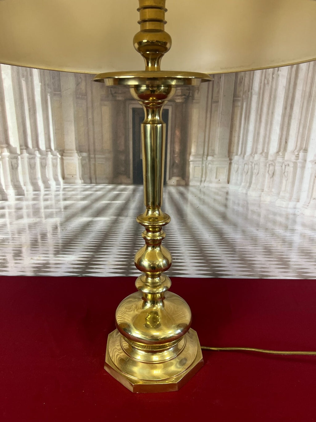 Paar Tischleuchten Messing Barock Form Barockleuchter Stillampen 2x Lampe