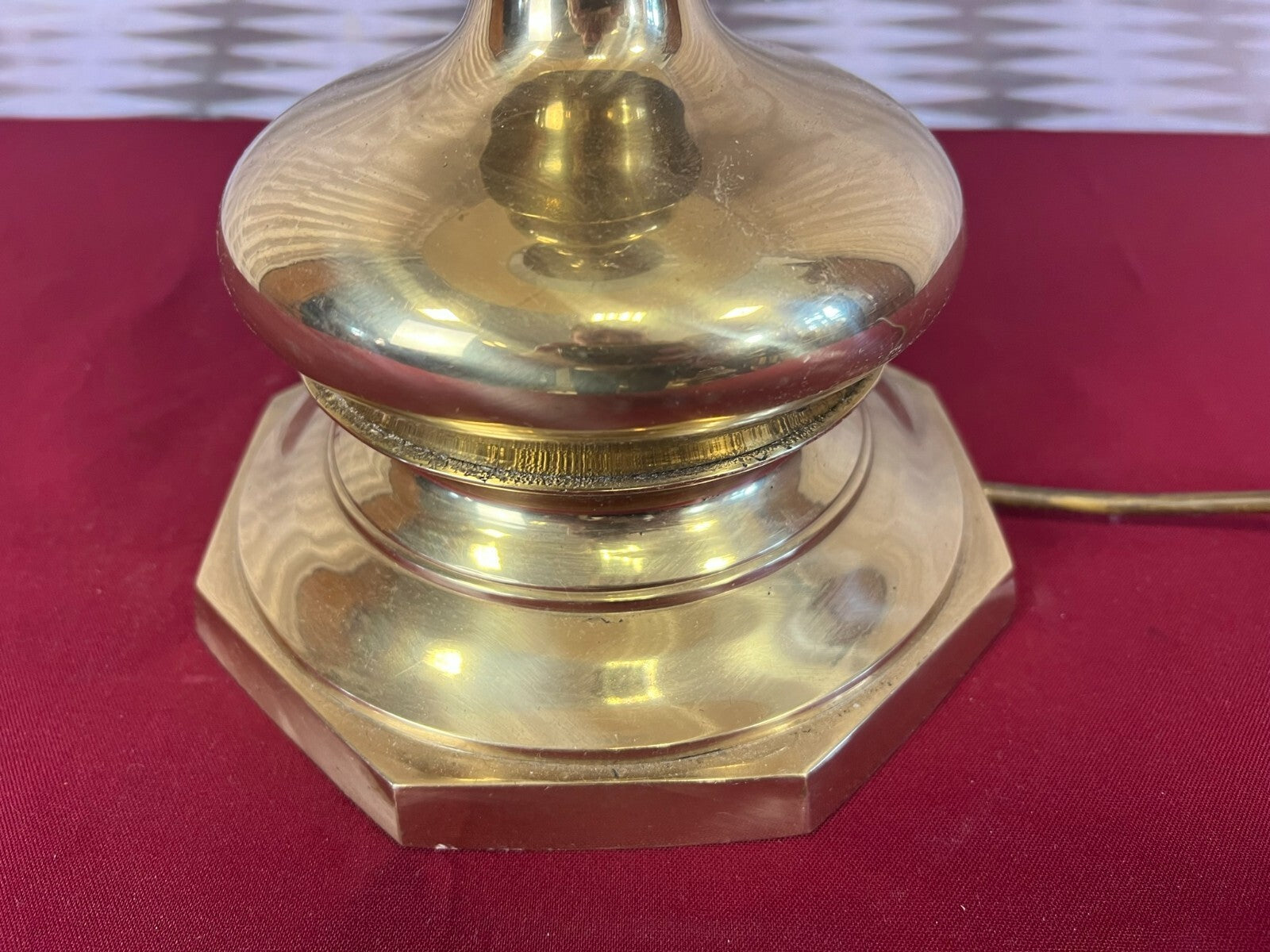 Paar Tischleuchten Messing Barock Form Barockleuchter Stillampen 2x Lampe