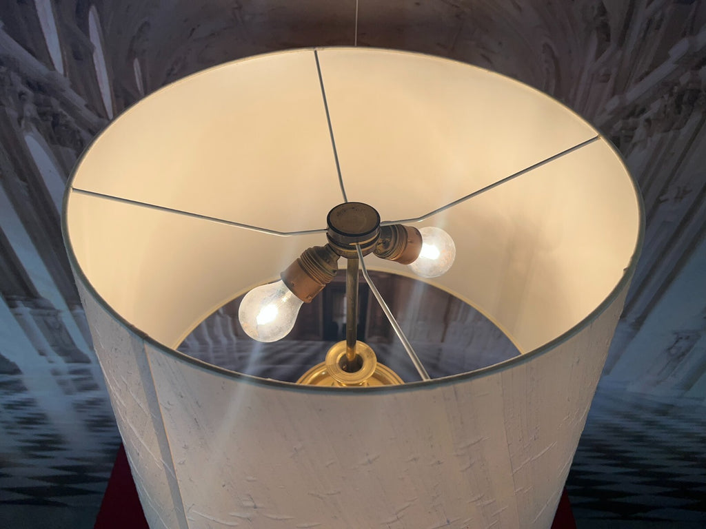 Paar Tischleuchten Messing Barock Form Barockleuchter Stillampen 2x Lampe