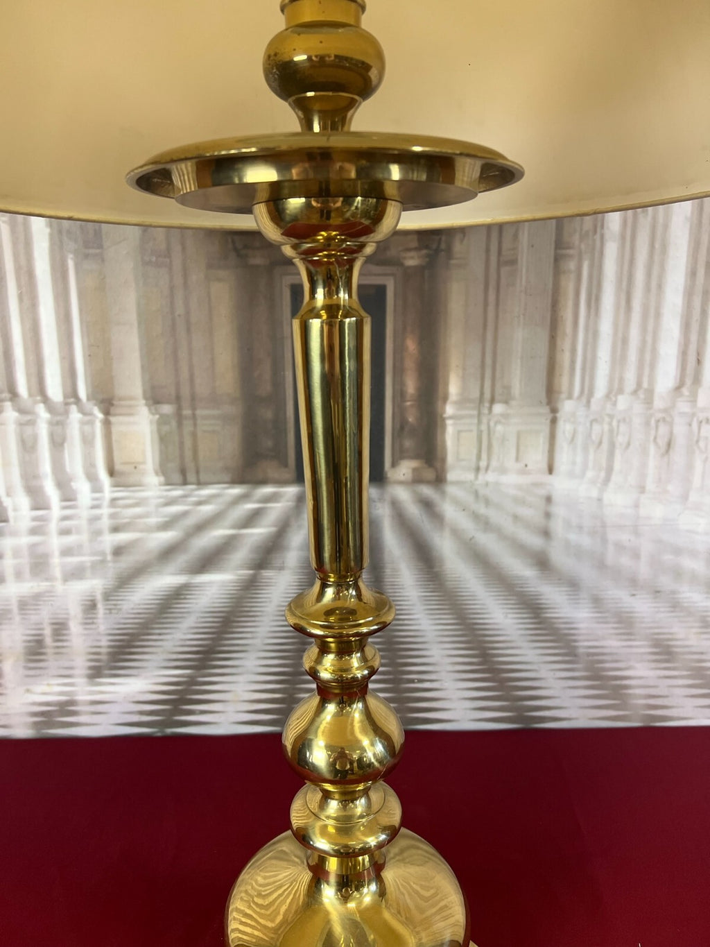 Paar Tischleuchten Messing Barock Form Barockleuchter Stillampen 2x Lampe