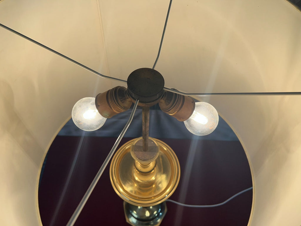 Paar Tischleuchten Messing Barock Form Barockleuchter Stillampen 2x Lampe