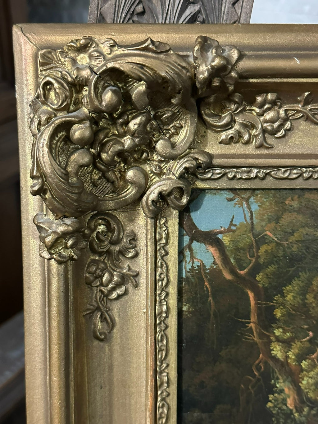 Barock Altmeister Ölgemälde Rastende Bauern Landschaft um 1750