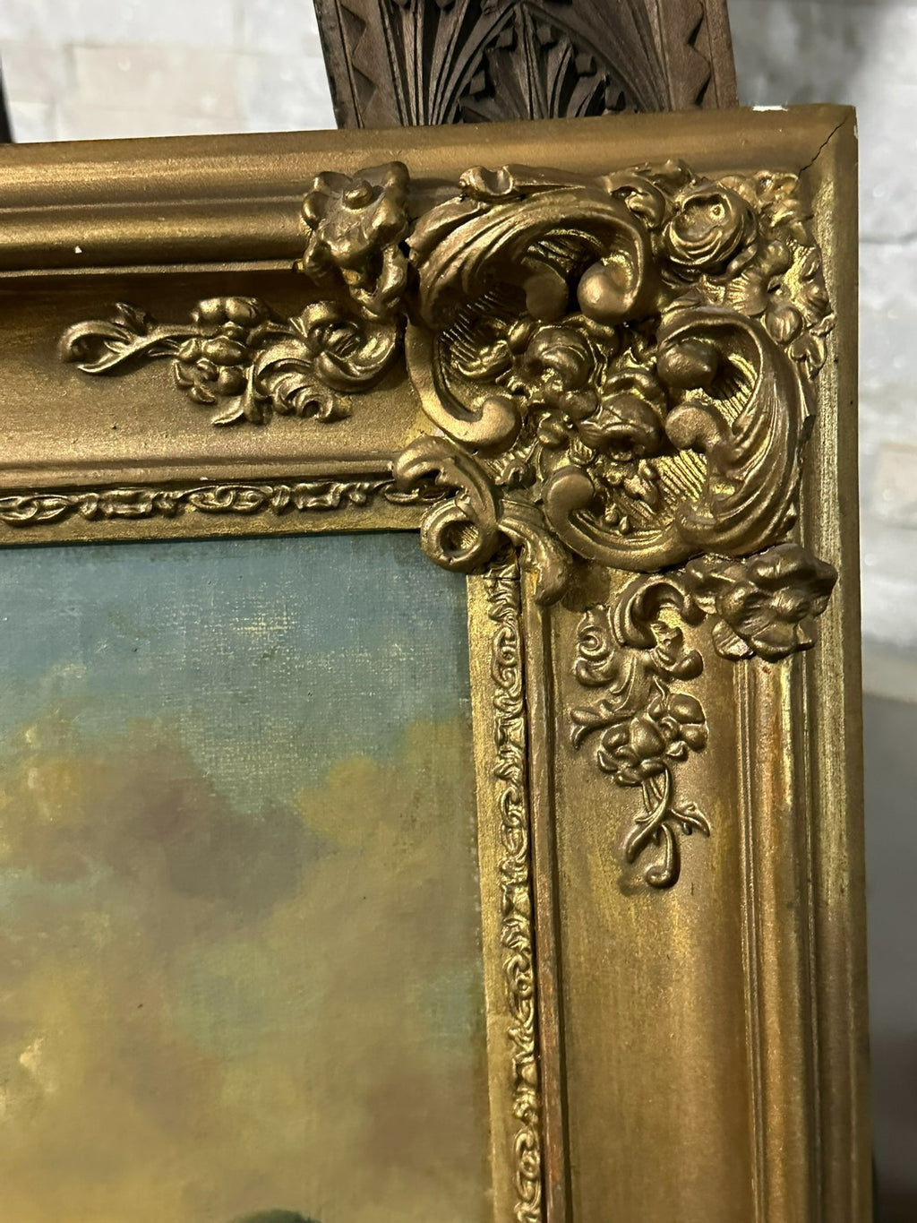 Barock Altmeister Ölgemälde Rastende Bauern Landschaft um 1750