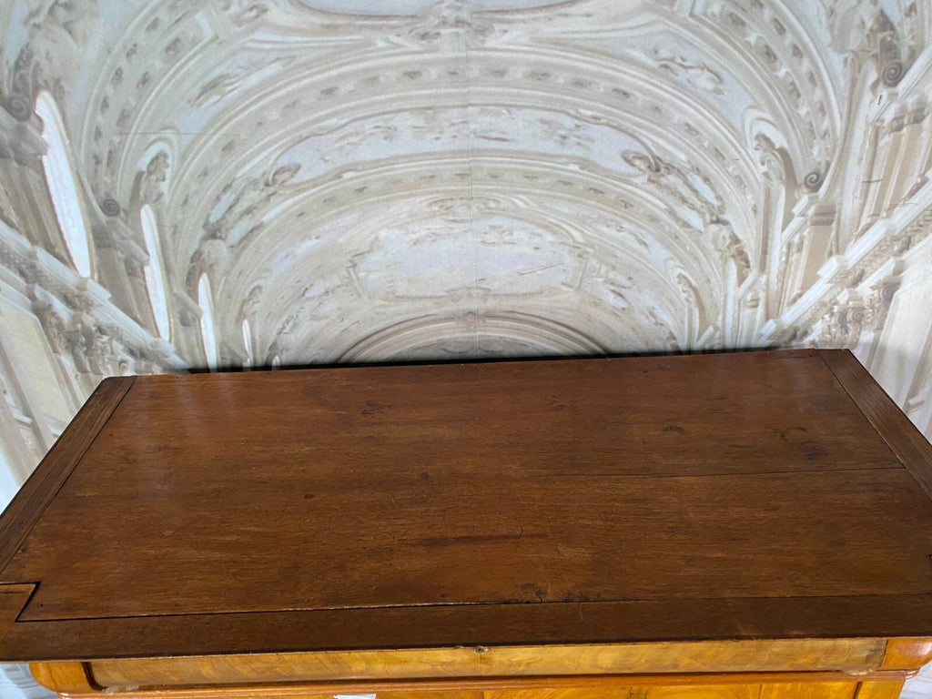 Biedermeier Sekretär um 1860 antik Mahagoni Furnier Innen Birke Schreibmöbel