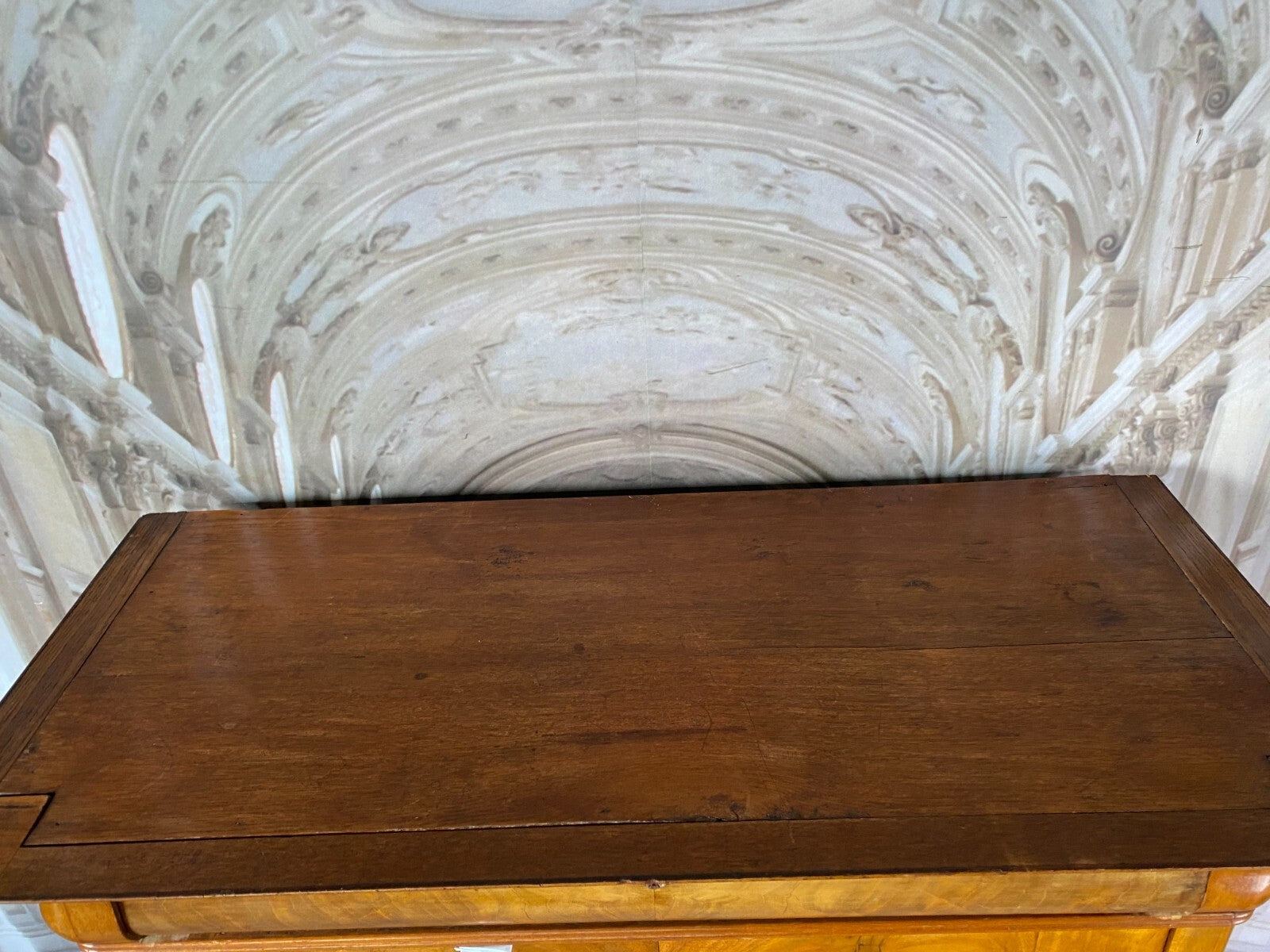 Biedermeier Sekretär um 1860 antik Mahagoni Furnier Innen Birke Schreibmöbel