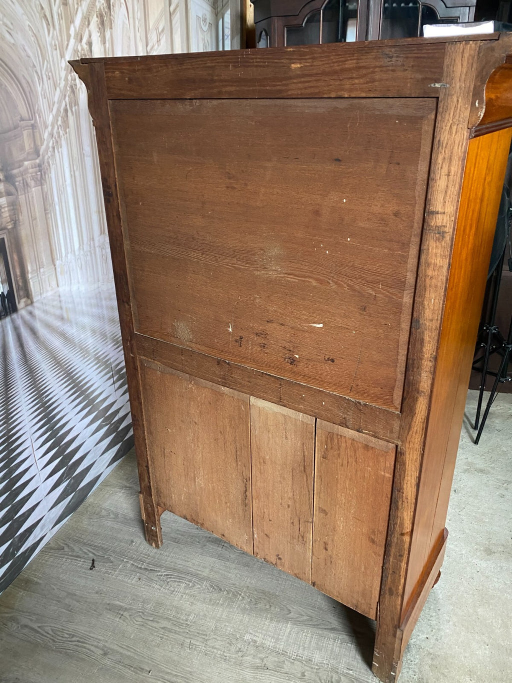 Biedermeier Sekretär um 1860 antik Mahagoni Furnier Innen Birke Schreibmöbel