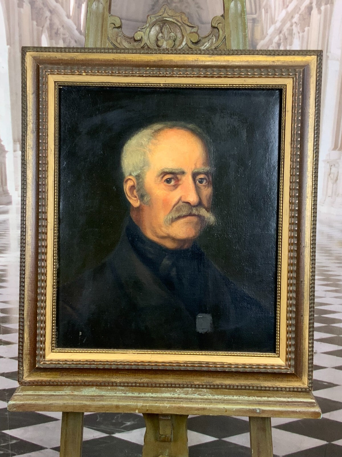 Antikes Biedermeier Ölgemälde 19 tes Jhdt Gemälde Portrait eines Herren