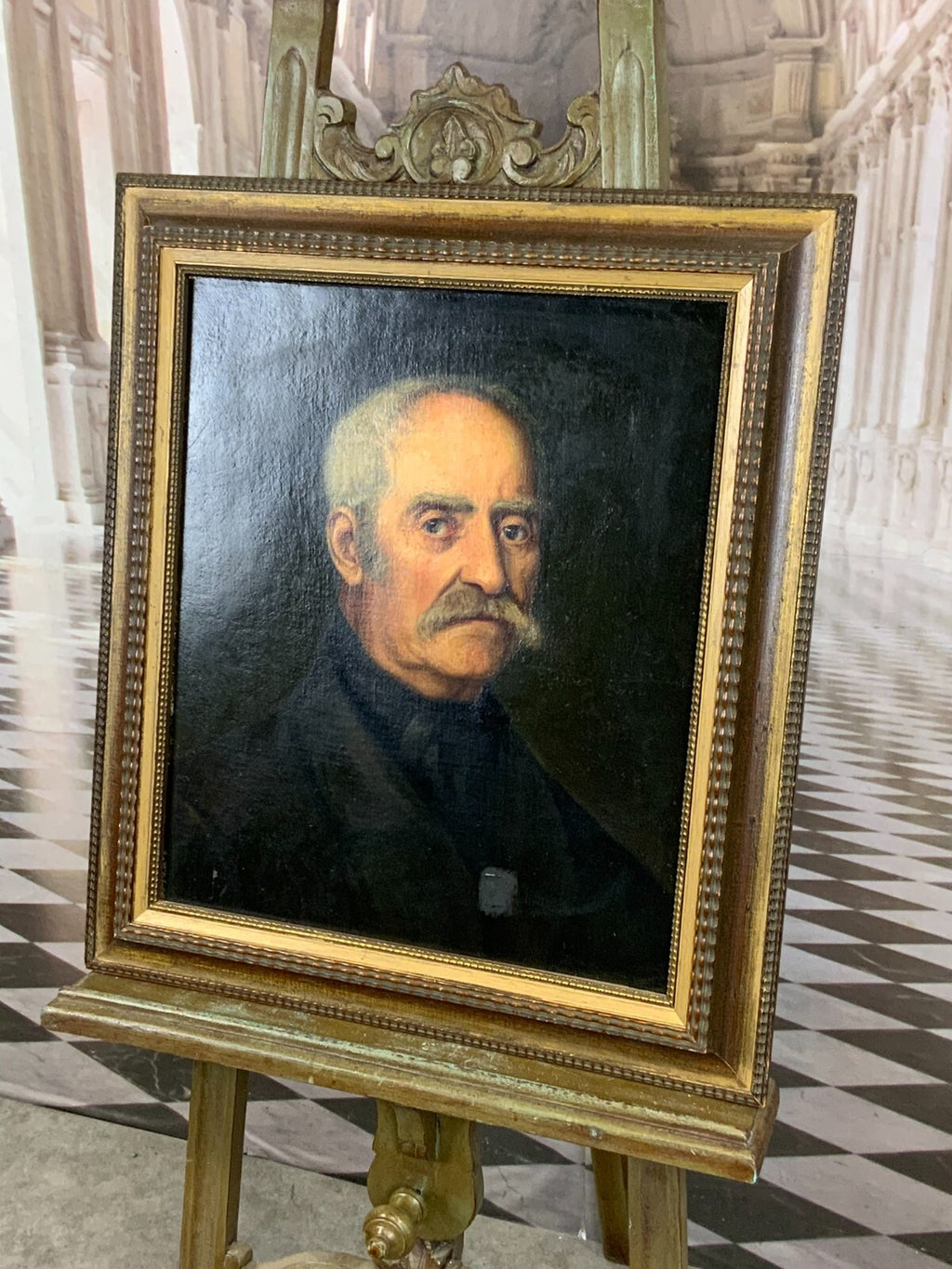 Antikes Biedermeier Ölgemälde 19 tes Jhdt Gemälde Portrait eines Herren