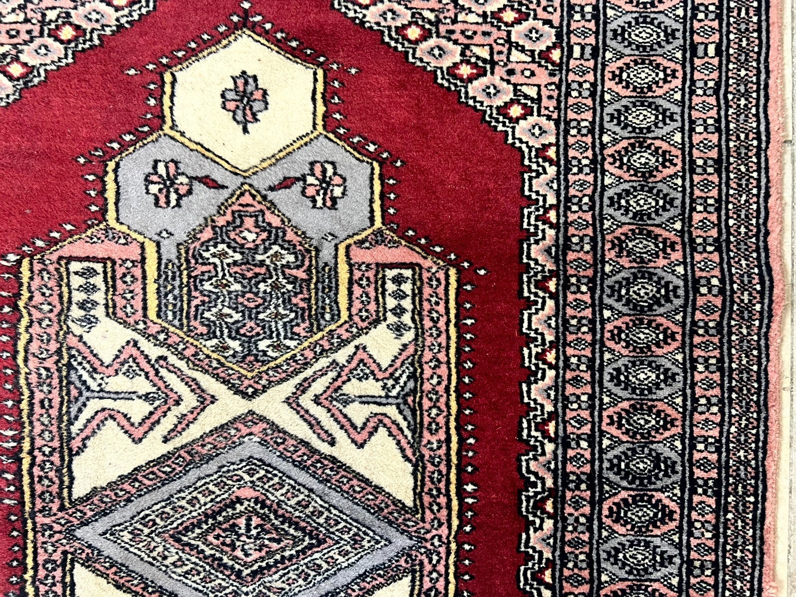 Alter Orientteppich Medaillonteppich Teppich aus Wolle handgeknüpft 173x95cm