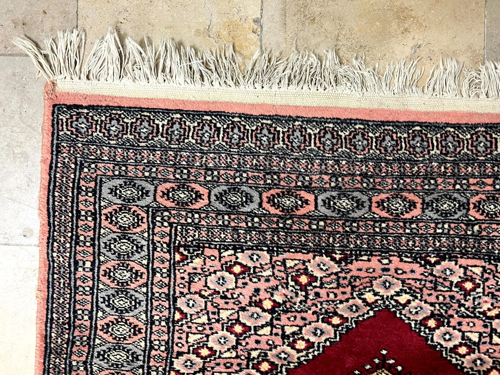 Alter Orientteppich Medaillonteppich Teppich aus Wolle handgeknüpft 173x95cm