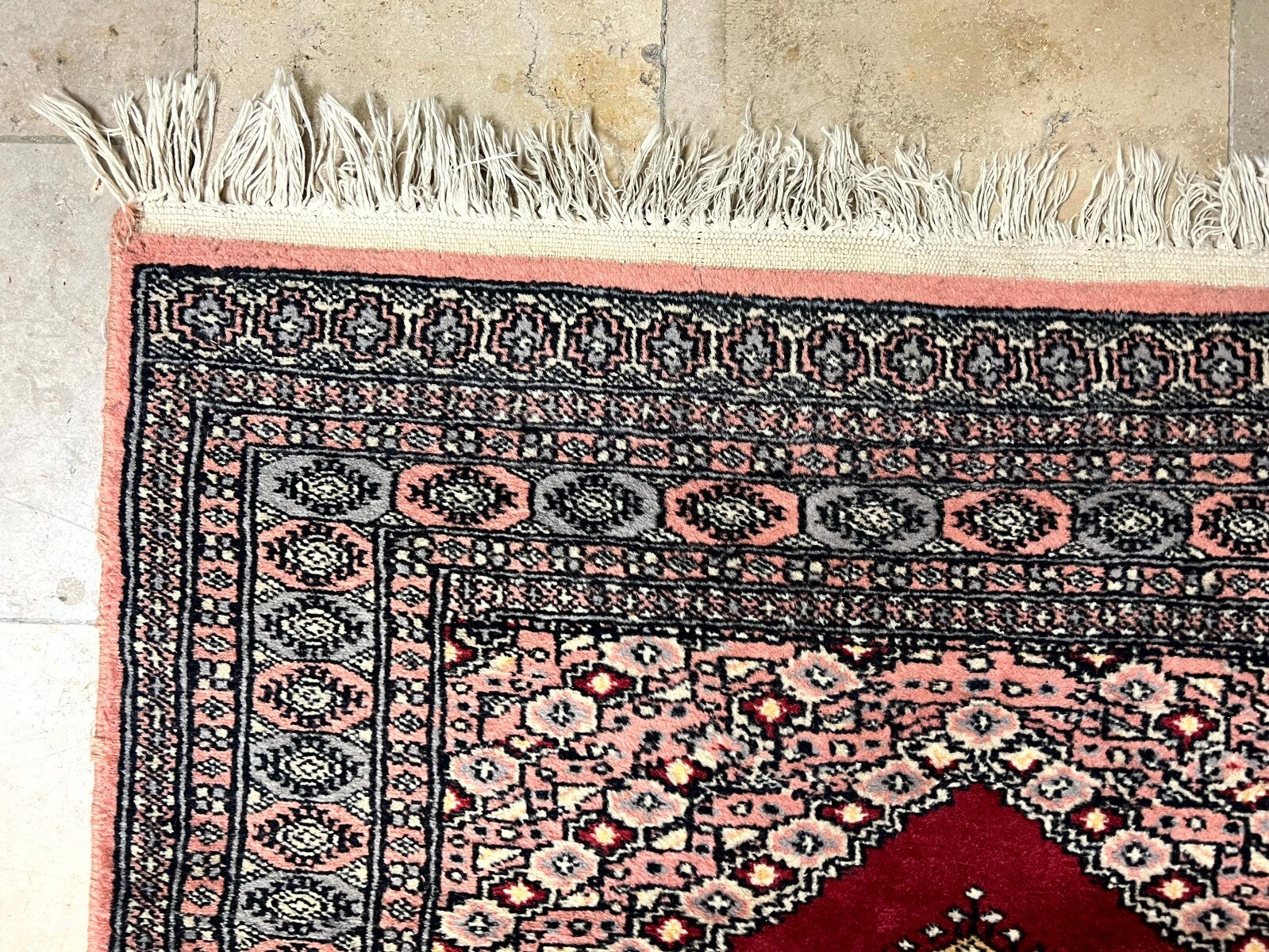 Alter Orientteppich Medaillonteppich Teppich aus Wolle handgeknüpft 173x95cm
