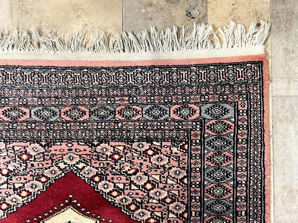 Alter Orientteppich Medaillonteppich Teppich aus Wolle handgeknüpft 173x95cm
