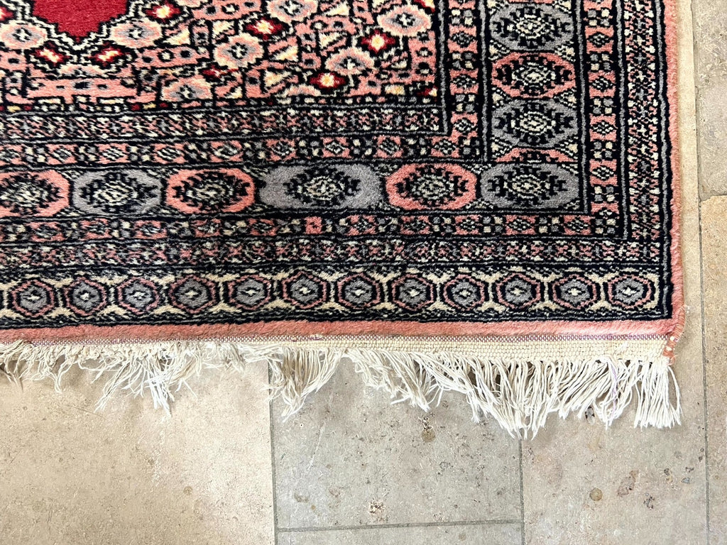 Alter Orientteppich Medaillonteppich Teppich aus Wolle handgeknüpft 173x95cm