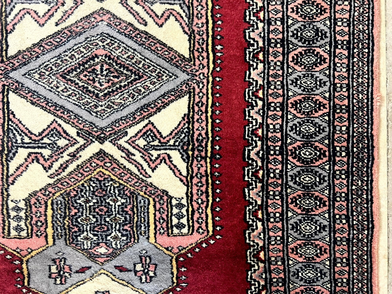 Alter Orientteppich Medaillonteppich Teppich aus Wolle handgeknüpft 173x95cm