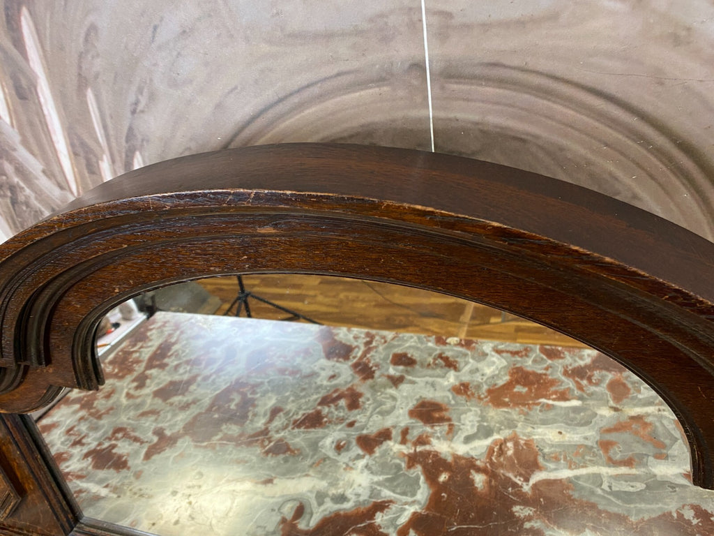 Antike Anrichte Buffet Saint Remy Marmorplatte und Spiegel um 1880 Frankreich